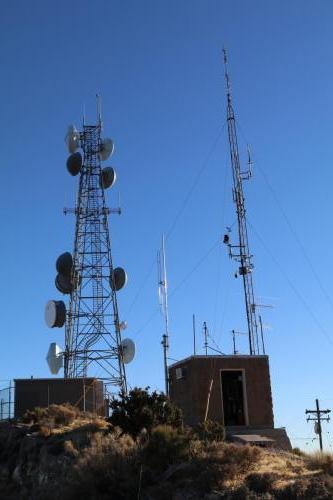 Lots of towers, antennas, and microwave